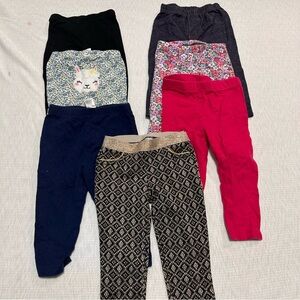 Baby Girls Pants Lot 12 Months Set Of 7 Pair‎ Mixed Brands